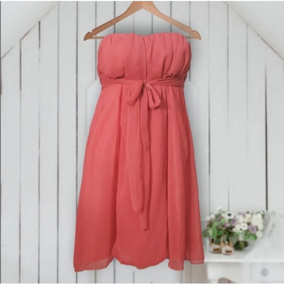 Vintage Costa Blanca Sweetheart Coral Babydoll Dress - Picture 2 of 16